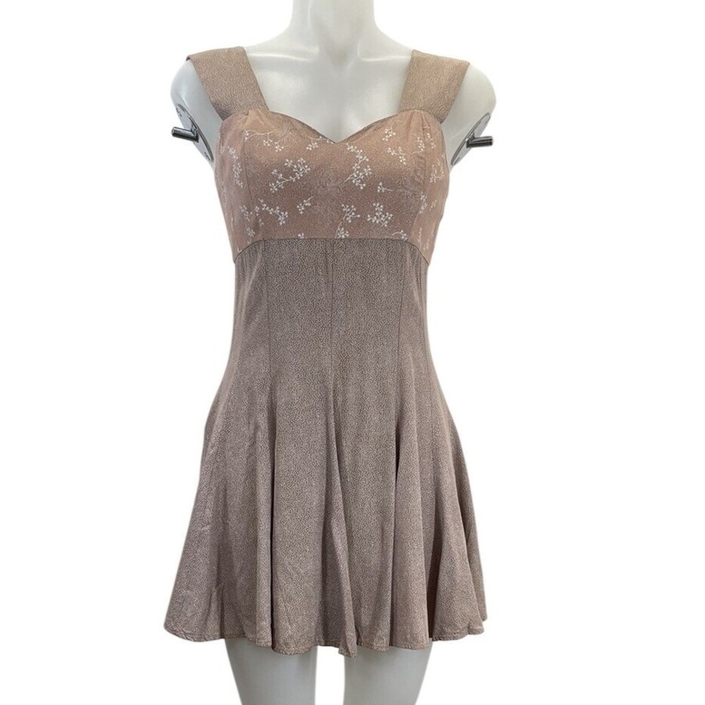 Vintage 90s Alyn Paige Fit Flare Mini Sun Dress Cottage Romantic Whimsy Size 7/8